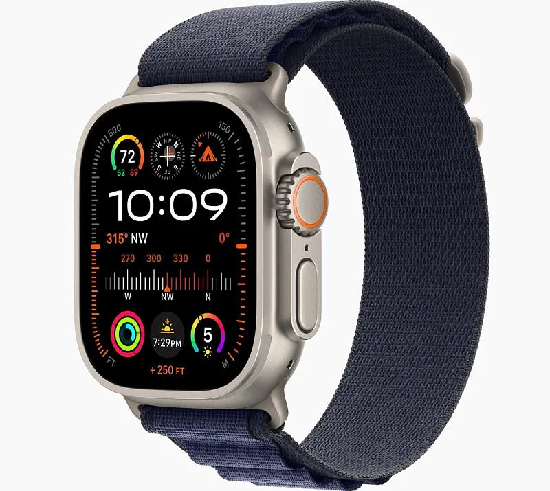 Apple Watch Ultra 2 GPS + Cellular, 49 мм, корпус из титана, ремешок Alpine синего цвета