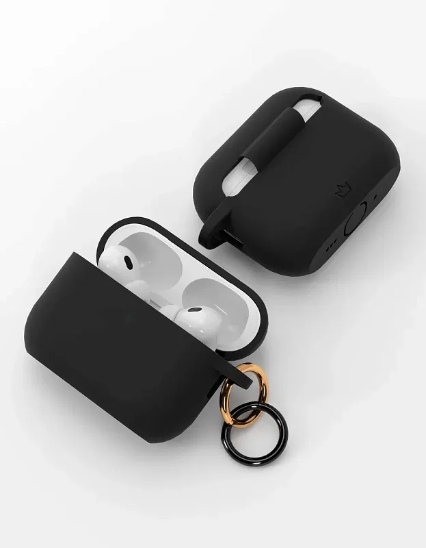 Чехол силиконовый VLP Charm Case для AirPods Pro 3, чёрный
