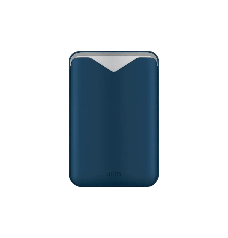Чехол-бумажник с подставкой Uniq Lyden EVO Magnetic cardholder with Stand, стальной голубой