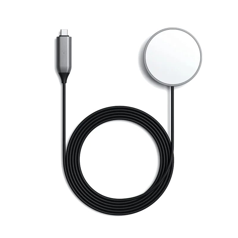 Магнитное беспроводное зарядное устройство Satechi USB-C, 1,5 м, «серый космос»