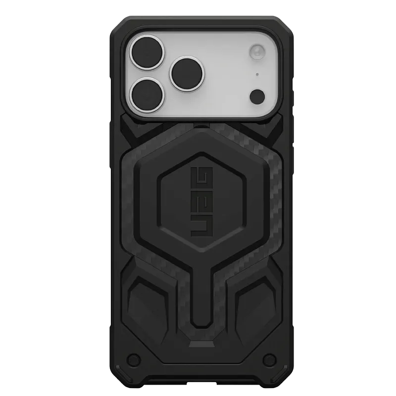 Чехол MagSafe UAG Monarch Pro для iPhone 17 Pro, «углеродное волокно»
