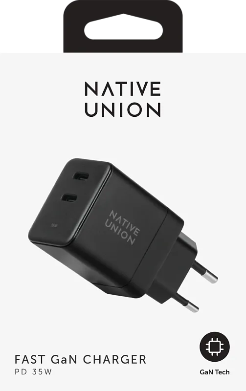Сетевое зарядное устройство Native Union Fast GaN Charger USB-C, PD, 35Вт, черный