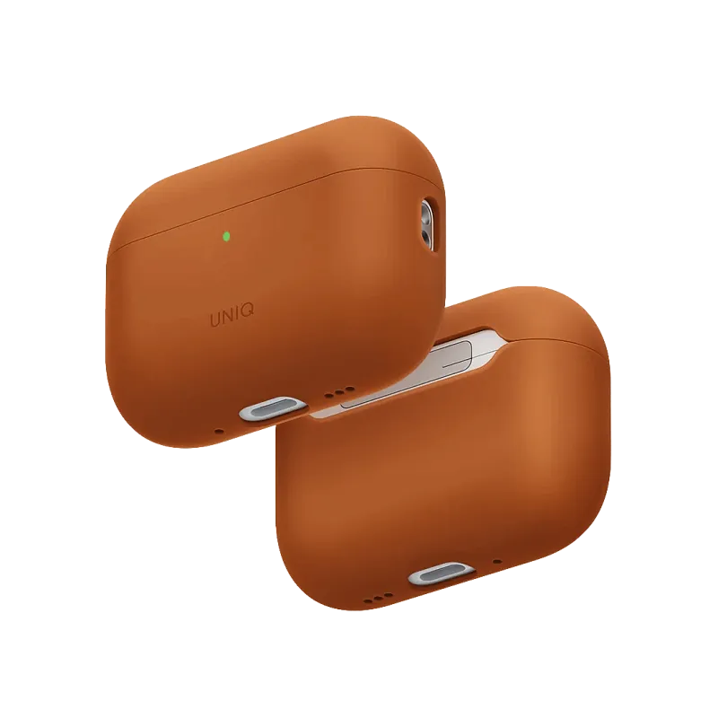 Чехол Uniq для Airpods Pro 3 LINO Liquid silicone with handstrap Sunset Orange, «оранжевый закат»