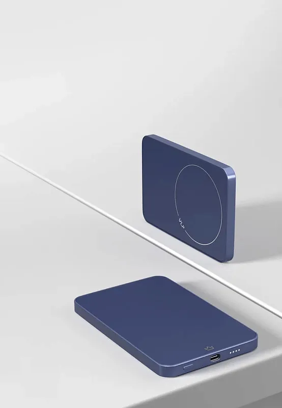 Внешний аккумулятор VLP Diamond Energy MagSafe, Qi2, 5000 mAh, 3A, USB-C, темно-синий