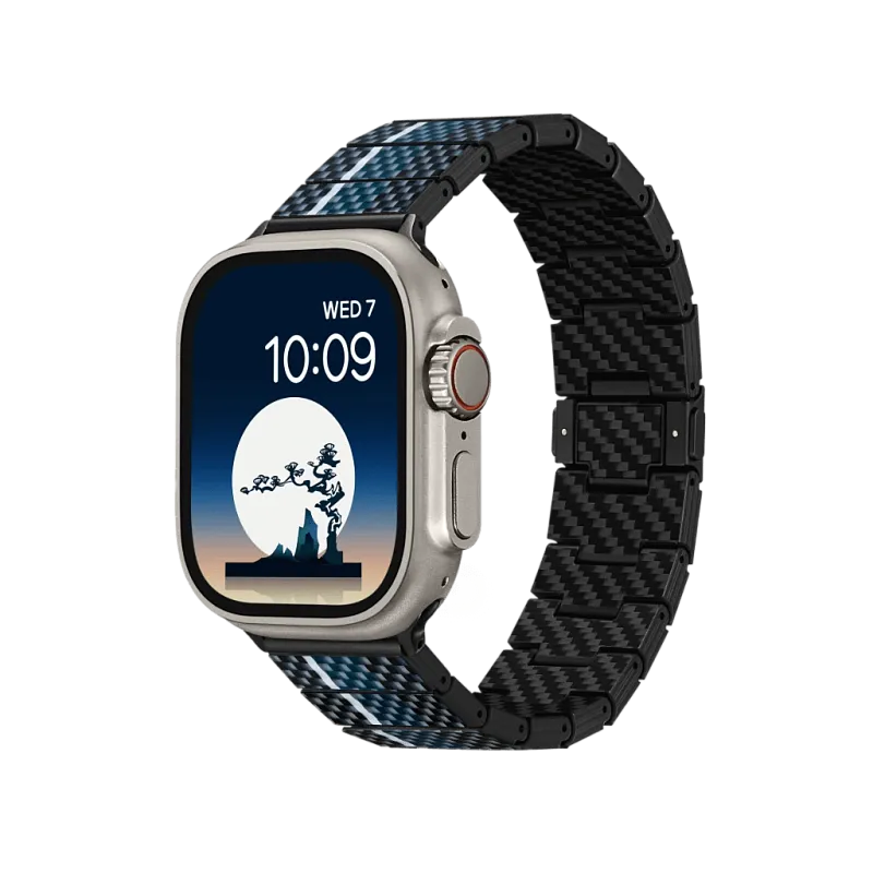 Карбоновый браслет PITAKA для Apple Watch размером 38/40/41/42/44/45/49 мм, «луна» (Moon)
