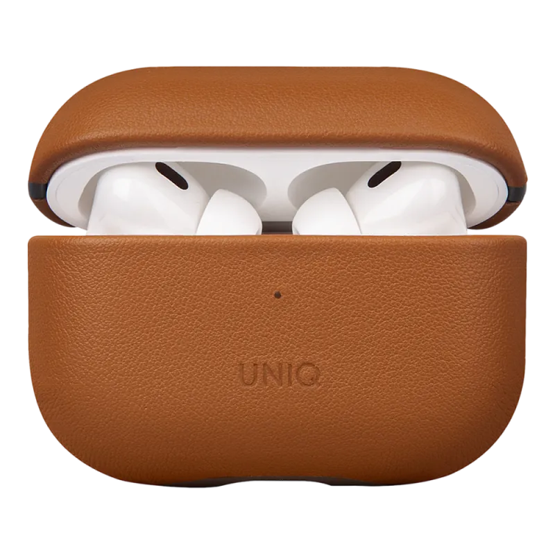 Чехол Uniq для Airpods Pro 2 Terra Genuine Leather with handstrap Toffee Brown