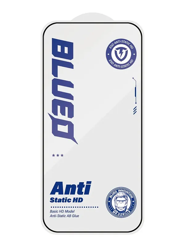 Защитное стекло BlueO для iPhone 17 Pro/17/16 Pro, Narrow border Anti-Static Black