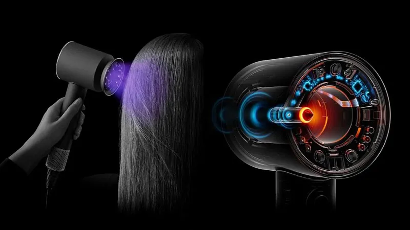 Фен Dyson Supersonic Nural HD16 для прямых волос (Straight+Wavy) Синий/Медь (Prussian Blue/Rich Cooper) с кейсом