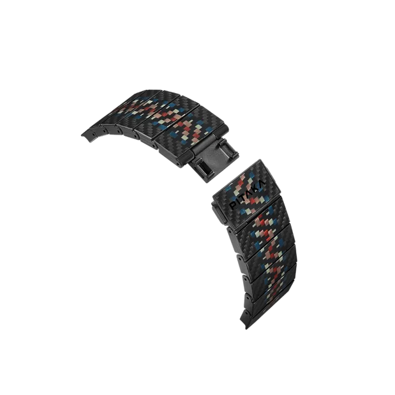 Карбоновый браслет PITAKA для Apple Watch размером 38/40/41/42/44/45/49 мм, «рапсодия» (Rhapsody)