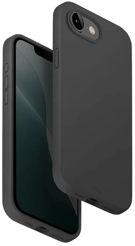 Чехол Uniq Lino Grey (MagSafe) для iPhone 16e, серый