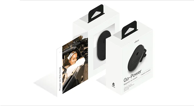 Go-Power, БЗУ, совместимое с MagSafe, c креплением на автомобильную решетку