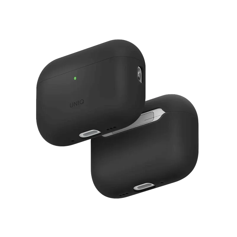 Чехол Uniq для Airpods Pro 3 LINO Liquid silicone with handstrap Charcoal Grey, «угольный серый»