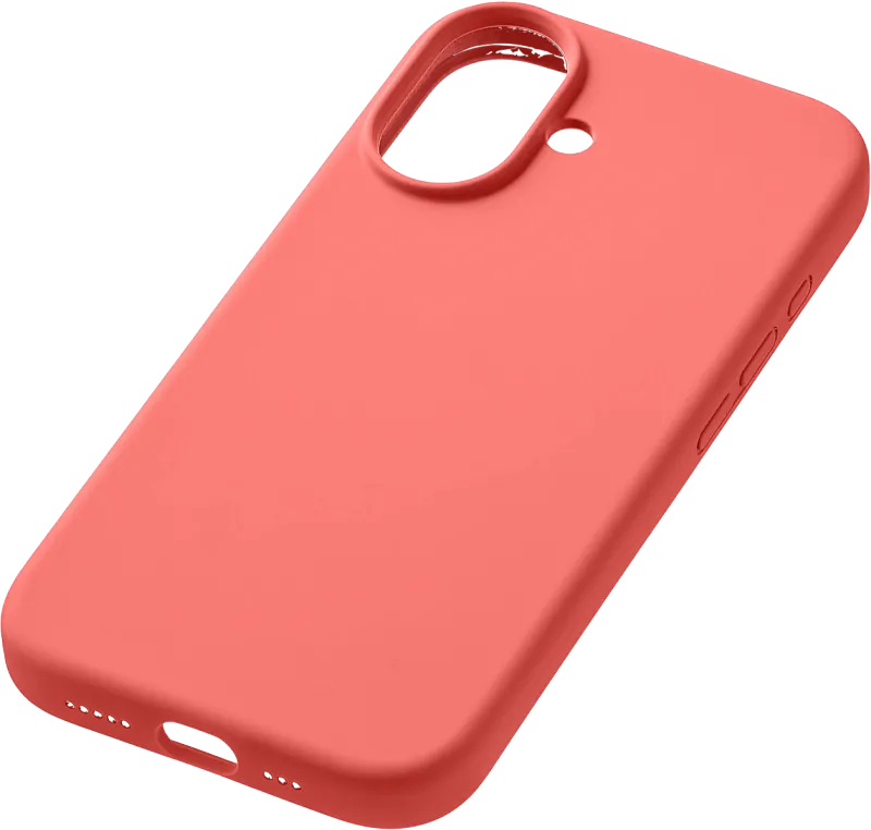 Чехол защитный uBear Touch Mag Case для iPhone 16, MagSafe совместимый, силикон, софт-тач, коралловый
