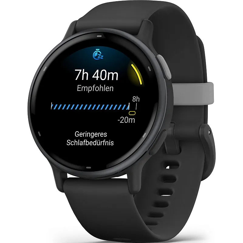 Смарт-часы Garmin Vivoactive 5, черные с серым безелем и силиконовым ремешком, 42 мм