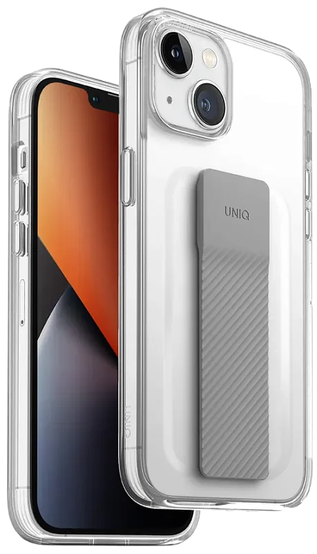 Чехол Uniq Heldro Mount + Band для iPhone 13/14, прозрачный