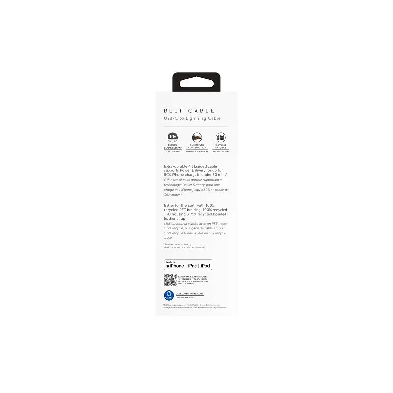Кабель зарядный Native Union USB-C/LIGHTNING, 1,2м, чёрный космос