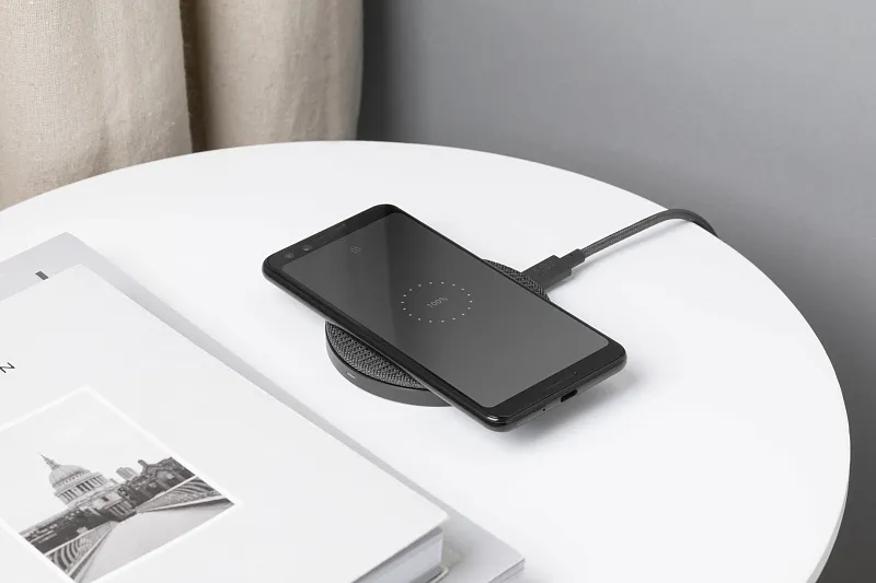 Беспроводное зарядное устройство Native Union Drop Charge Pad, 10 Вт, Серый