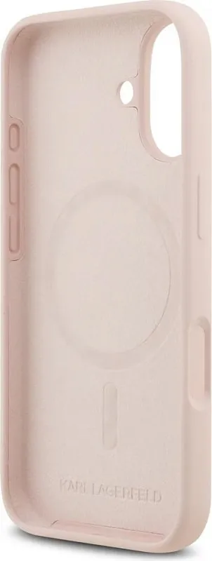 Чехол Lagerfeld для iPhone 17 Liquid Silicone NFT Karl & Choupette Hard, розовый