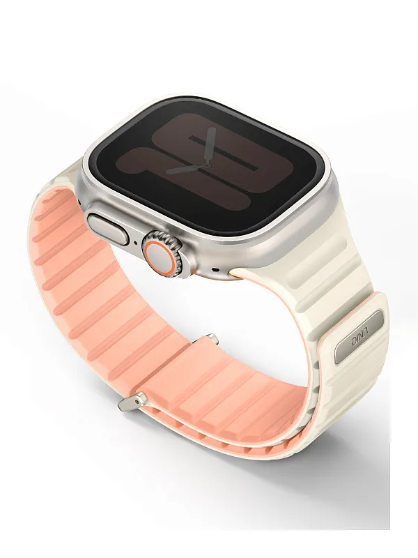 Ремешок Uniq для Apple Watch 41/40/38 mm Revix EVO reversible Magnetic Caspian Crepe Pink/Ivory