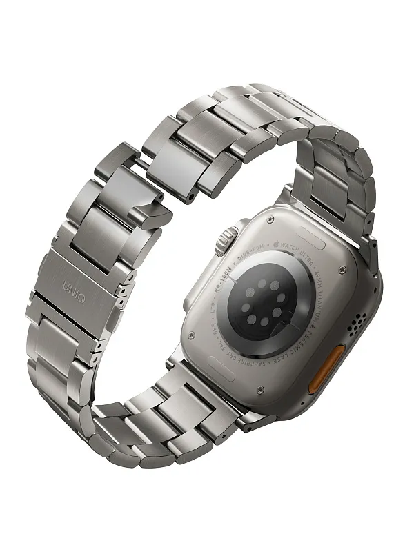 Ремешок Uniq для Apple Watch 49/45/44/42 mm OSTA Steel Strap with Self-Adjustable Links Silver