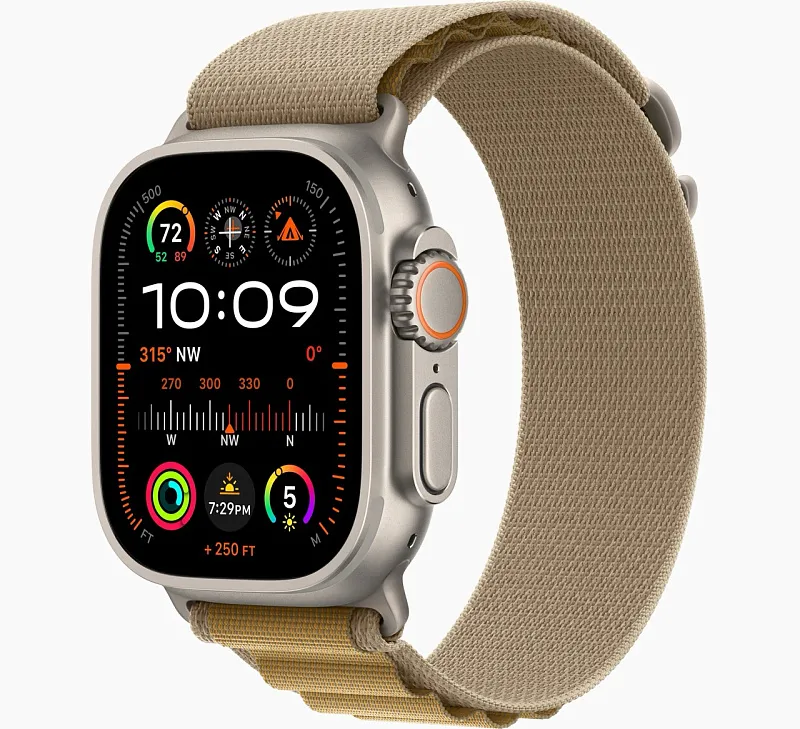 Apple Watch Ultra 2 GPS + Cellular, 49 мм, корпус из титана, ремешок Alpine цвета "загар"