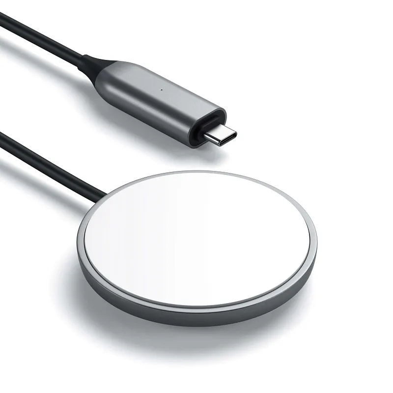 Магнитное беспроводное зарядное устройство Satechi USB-C, 1,5 м, «серый космос»