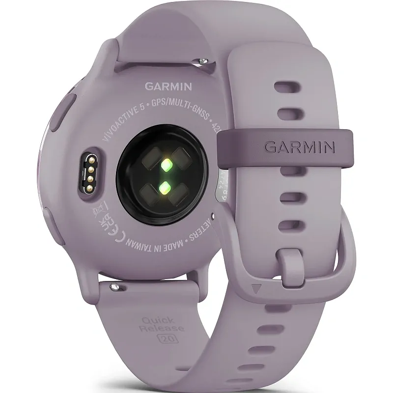 Смарт-часы Garmin Vivoactive 5, цвет орхидеи, с металлическим безелем и силиконовым ремешком, 42 мм