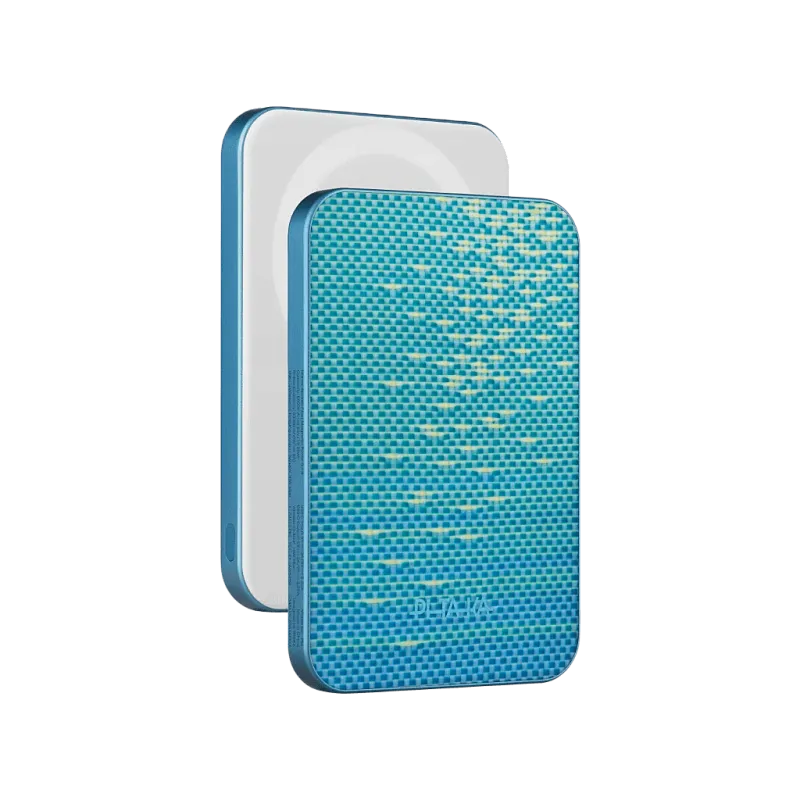 Внешний аккумулятор PITAKA Power Bank Qi2 5000mAh, ясно-голубой (Lucid Blue)