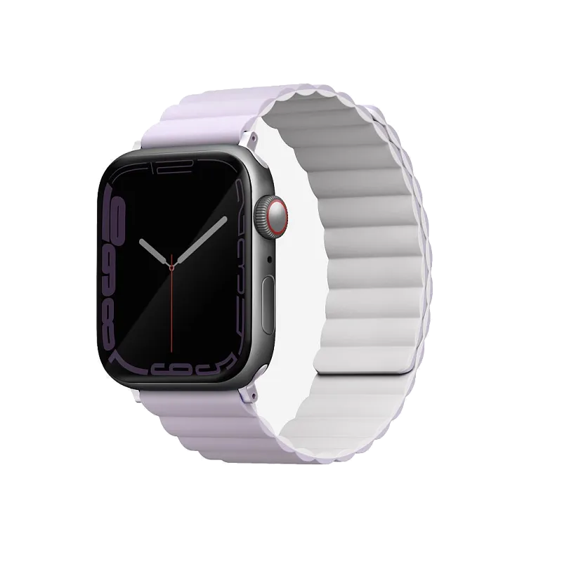 Ремешок UNIQ для Apple Watch 40/41/42 мм Revix Reversible Magnetic, сиренево-белый
