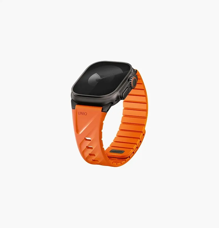 Ремешок Uniq для Apple Watch 49-40 mm FLUO Silicone Rubber Volt Orange, "ярко-оранжевый"