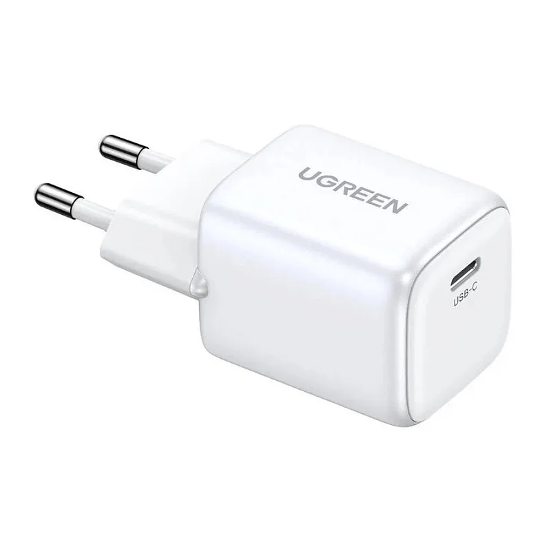 Сетевое зарядное устройство UGREEN Nexode 20 Вт USB‑C GaN, белый