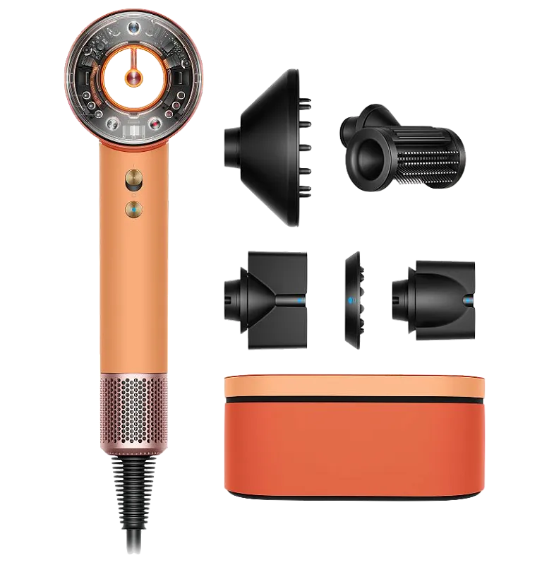 Фен Dyson Supersonic Nural HD16 для прямых волос (Straight+Wavy) Абрикосовый/Топаз (Ceramic Apricot/Topaz) с кейсом
