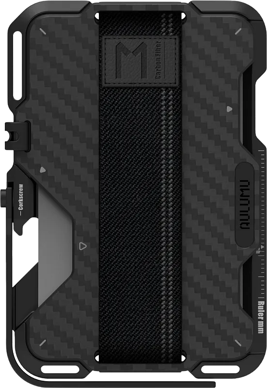 Картхолдер Aulumu G03 MagSafe/Carbon, многофункциональный магнитный кошелек с отделкой из углеродного волокна
