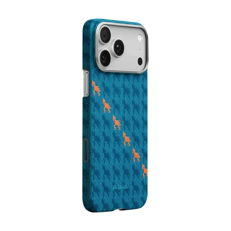 Чехол для iPhone 18/17 Pro Max PITAKA, PitaTap™, Indigo cиний