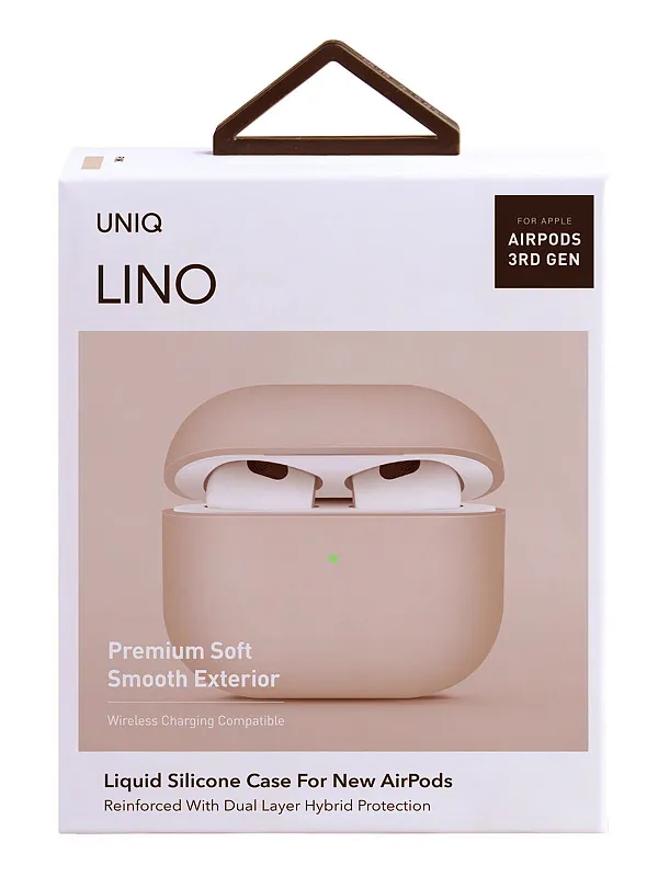 Чехол Uniq для Airpods 3 LINO Liquid silicone Pink