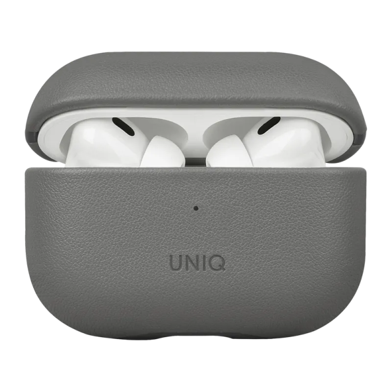 Чехол Uniq для Airpods Pro 2 Lyden DS Leatherette with handstrap Rhino Grey/Black