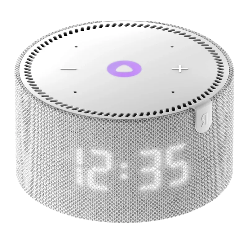 Умная колонка Яндекс Станция Мини с часами, серый опал