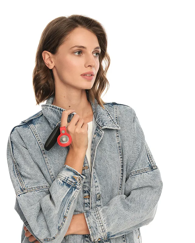 uBear Capital Case for AirTag натуральная кожа, красный