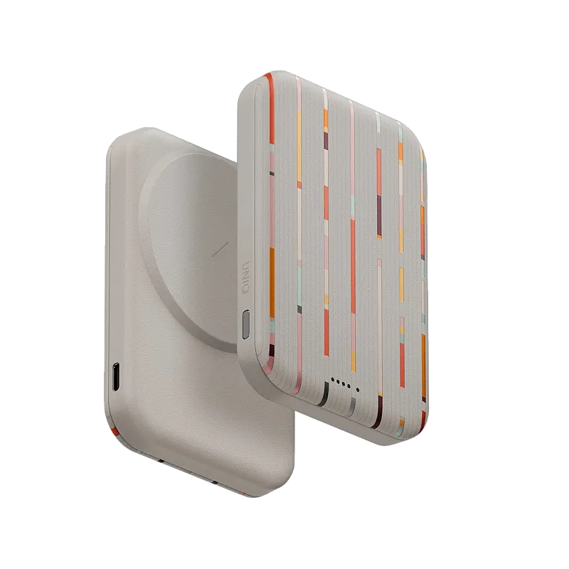 Внешний аккумулятор Uniq Lyden Lexa DE 5000W Magnetic wireless 15W USB-C PD 20W Clay, глиняный