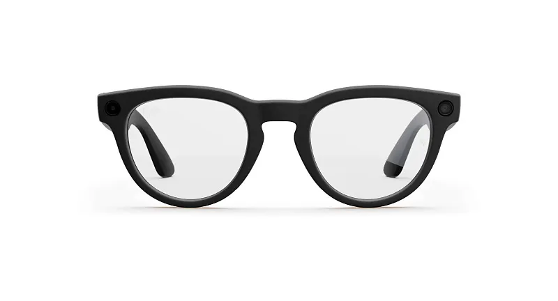Умные очки Ray-Ban Meta Headliner (Gen 2), матовый чёрный (Matte Black), прозрачные (Clear) линзы, оправа с низкой переносицей