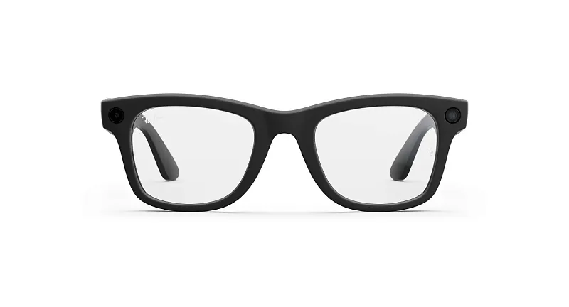 Умные очки Ray-Ban Meta Wayfarer (Gen 2), матовый чёрный (Matte Black), прозрачные (Clear) линзы, размер L (Large)