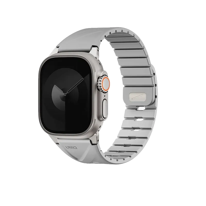 Ремешок Uniq для Apple Watch 49-40 mm FLUO Silicone Rubber Mist Grey, "туманный серый"