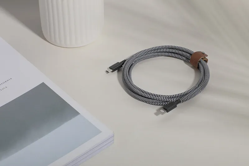 Кабель зарядный Native Union USB-C/LIGHTNING, 3м, зебра