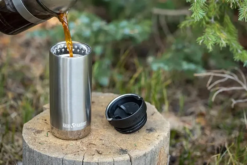 Термокружка Klean Kanteen TKWide Cafe Cap 12oz (355 мл) Brushed Stainless