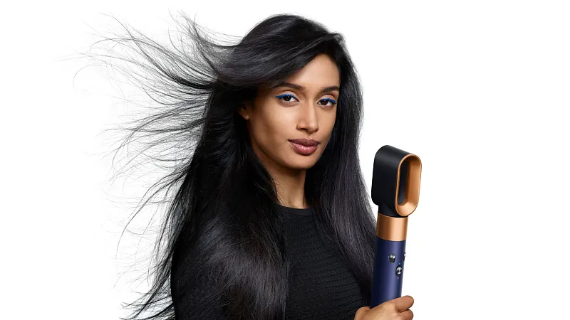 Мультистайлер Dyson Airwrap i.d. HS08 Straight+Wavy для прямых волос (Prussian Blue/Rich Cooper) (Синий/Медь)