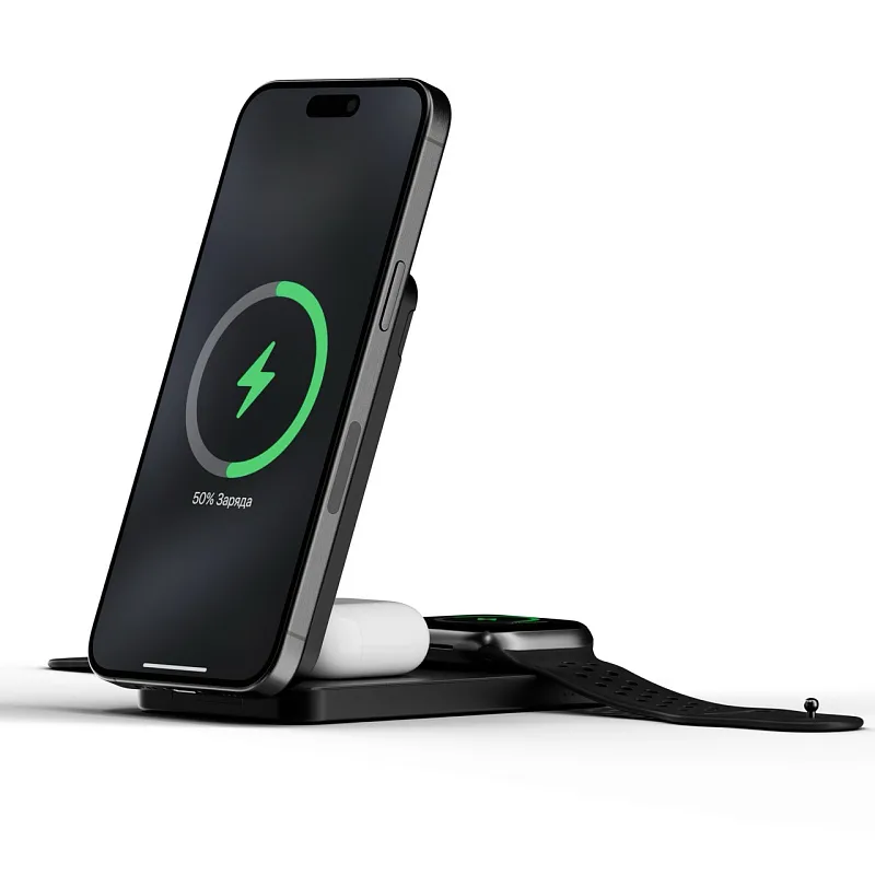 Внешний аккумулятор MagSafe uBear Cruise 3 в 1, 8000мАч, 15W, черный