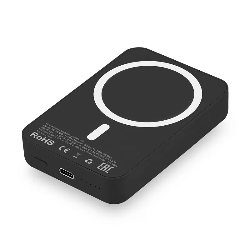 Внешний аккумулятор uBear Flow Magnetic Power bank 10000mAh, PD20W, черный