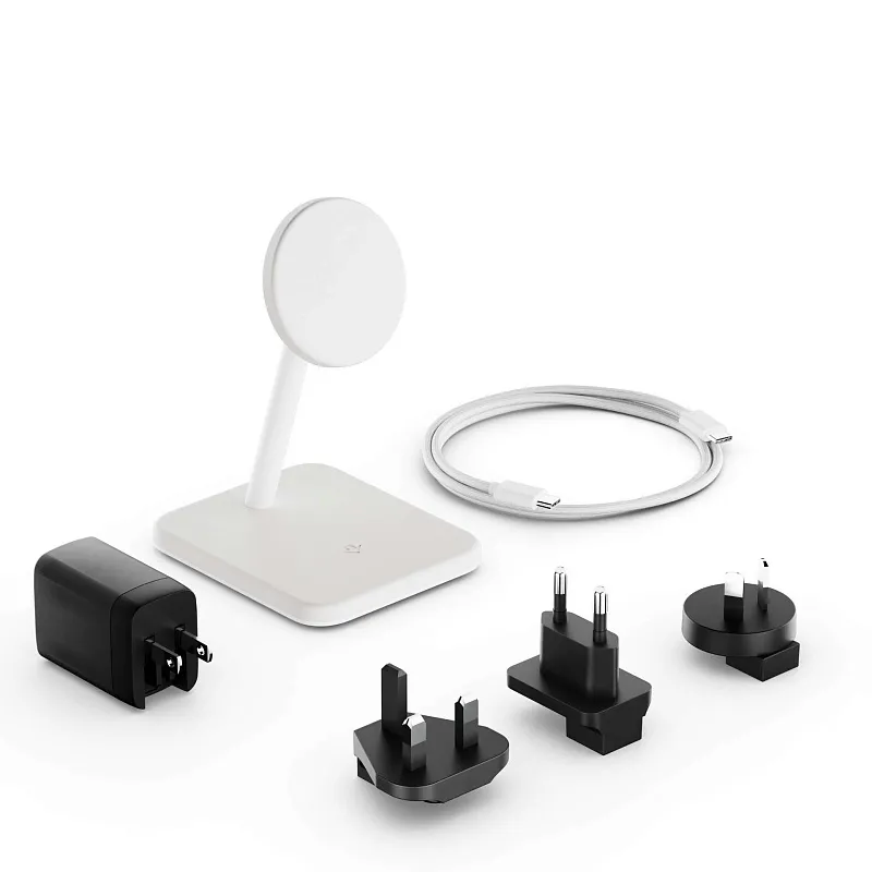 Беспроводное зарядное устройство  Twelve South HiRise 2 Deluxe, Qi2, в комплекте с СЗУ, белый