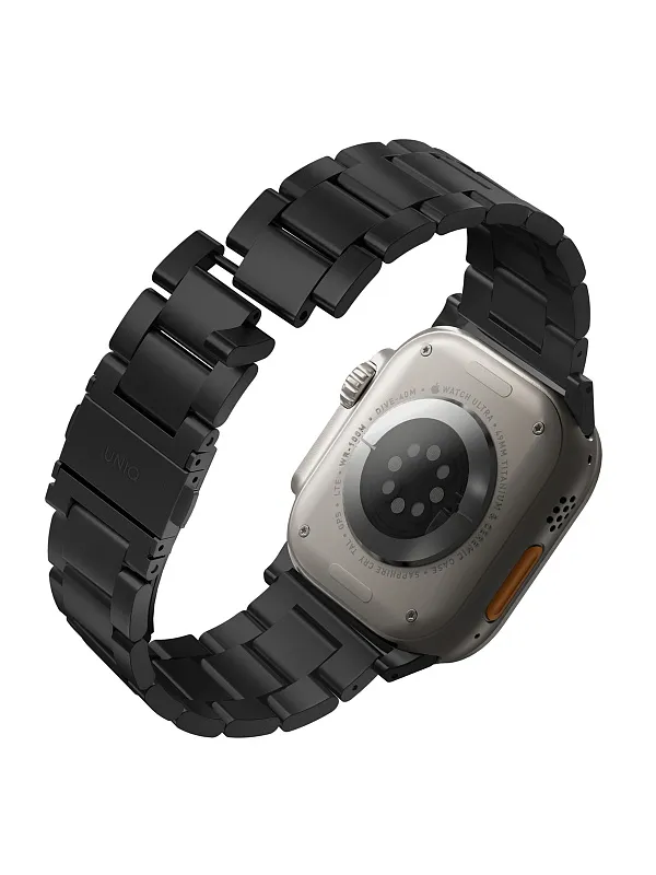 Ремешок Uniq для Apple Watch 49/45/44/42 mm OSTA Steel Strap with Self-Adjustable Links Black