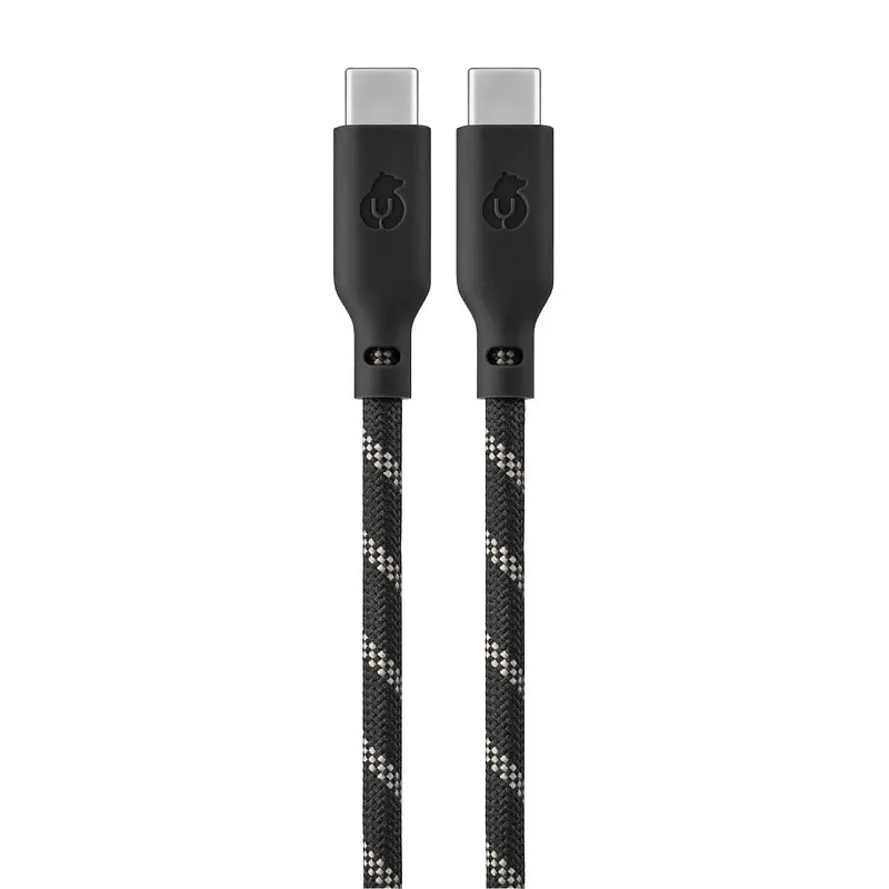 Кабель зарядный uBear Trend Cable USB-C/USB-C 1.2м, 60W, черно-бежевый